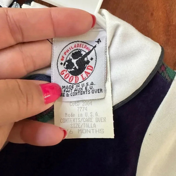 Vintage Good Lad Long Sleeve Green Plaid Vest Pant One Piece Deadstock - Picture 2 of 6